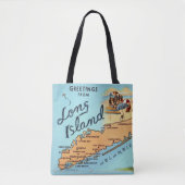 Vintage Long Island Karte Tasche (Vorderseite)