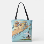 Vintage Long Island Karte Tasche (Rückseite)