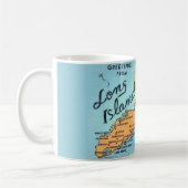 Vintage Long Island Map Tasse (Links)