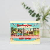 Vintage Long Island Postkarte (Stehend Vorderseite)
