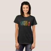 Vintage Longboard Longboarding Evolution Mann T-Shirt (Vorne ganz)