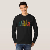 Vintage Longboard Longboarding Evolution Mann T-Shirt (Vorne ganz)