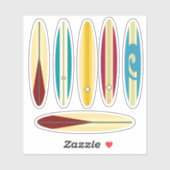 Vintage Longboards Aufkleber (Blatt)