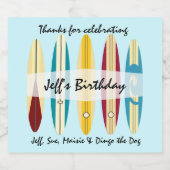 Vintage Longboards Bierflaschenetikett (Einzelnes Label)