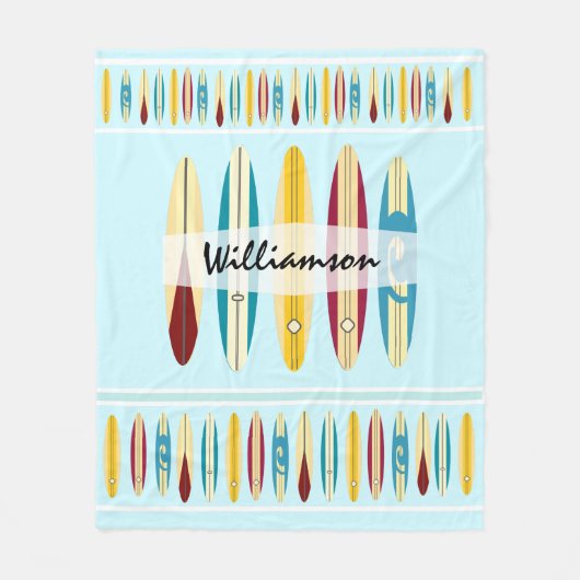 Vintage Longboards Fleecedecke (Vorderseite)