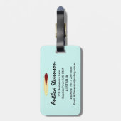 Vintage Longboards Gepäckanhänger (Rückseite vertikal)