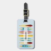 Vintage Longboards Gepäckanhänger (Vorderseite vertikal)