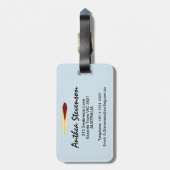 Vintage Longboards Gepäckanhänger (Rückseite vertikal)