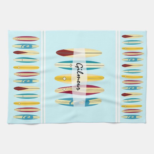 Vintage Longboards Geschirrtuch (Horizontal)