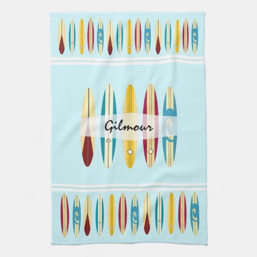 Vintage Longboards Geschirrtuch (Vertikal)