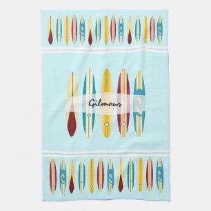 Vintage Longboards Geschirrtuch