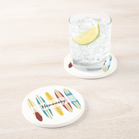 Vintage Longboards Getränkeuntersetzer (Seite)