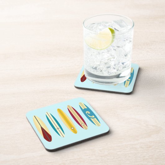 Vintage Longboards Getränkeuntersetzer (Rechte Seite)