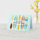 Vintage Longboards Karte (Gelbe Blume)