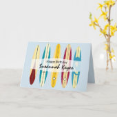 Vintage Longboards Karte (Gelbe Blume)