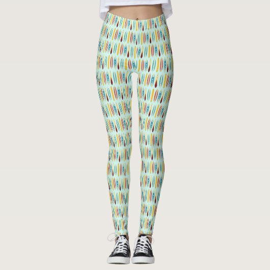 Vintage Longboards Leggings (Vorderseite)
