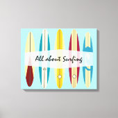Vintage Longboards Leinwanddruck (Vorderseite)