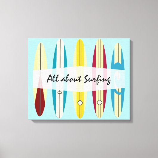 Vintage Longboards Leinwanddruck (Vorderseite)