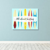 Vintage Longboards Leinwanddruck (Insitu (Holzboden))