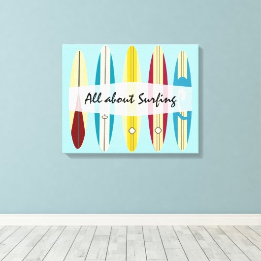 Vintage Longboards Leinwanddruck (Insitu (Holzboden))