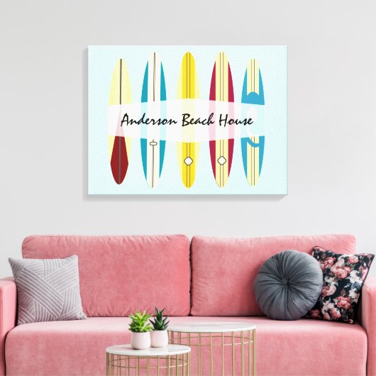 Vintage Longboards Leinwanddruck (Insitu (Wohnzimmer))