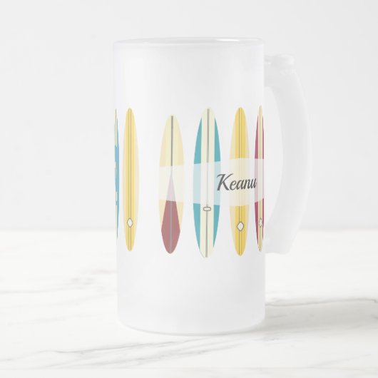 Vintage Longboards Mattglas Bierglas (VorderseiteRechts)