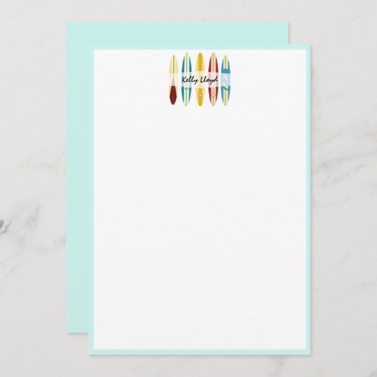 Vintage Longboards Mitteilungskarte (Vorne/Hinten)