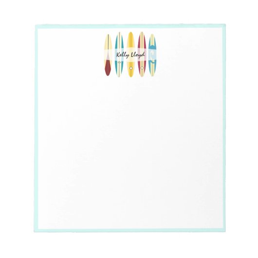 Vintage Longboards Notizblock (Vorderseite)