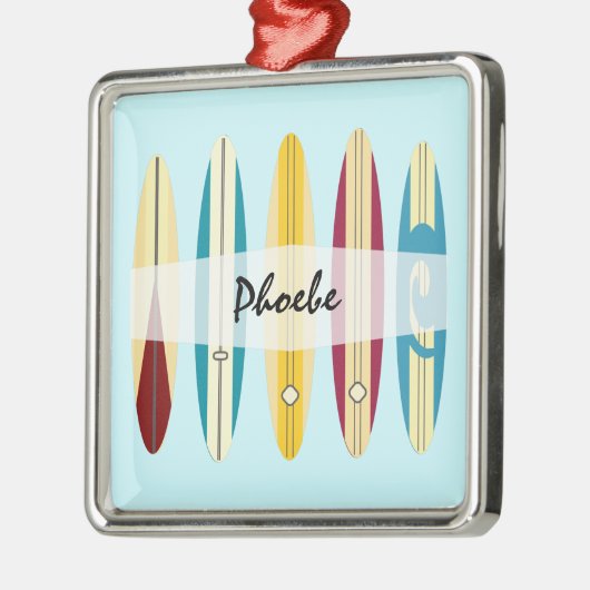 Vintage Longboards Ornament Aus Metall (Links)