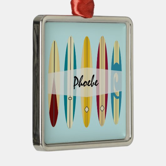 Vintage Longboards Ornament Aus Metall (Rechts)