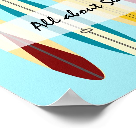 Vintage Longboards Poster (Ecke)