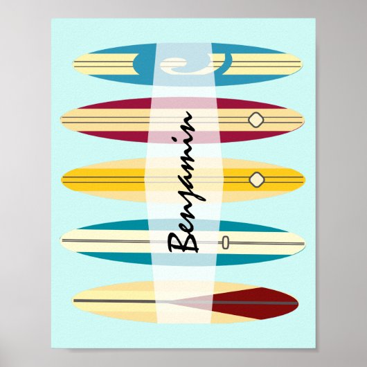 Vintage Longboards Poster (Vorne)