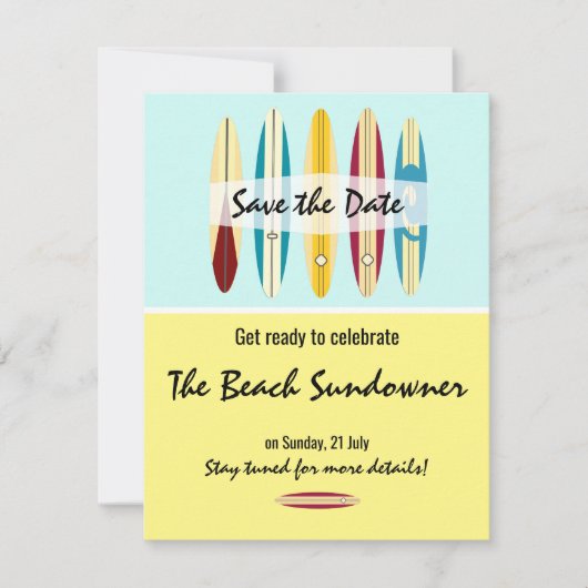 Vintage Longboards Save The Date (Vorderseite)