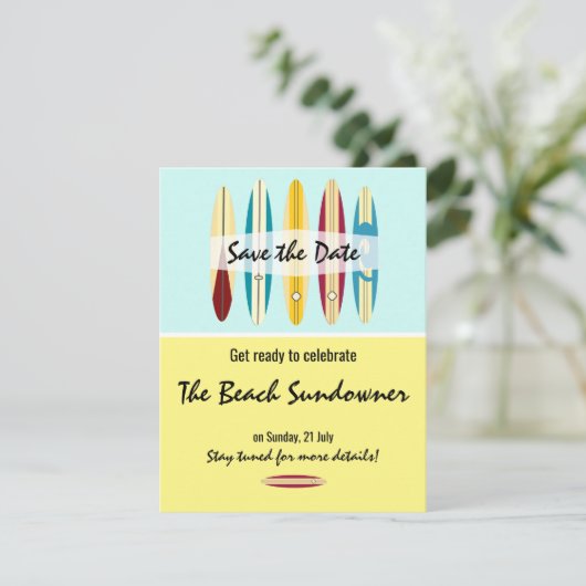 Vintage Longboards Save The Date (Stehend Vorderseite)