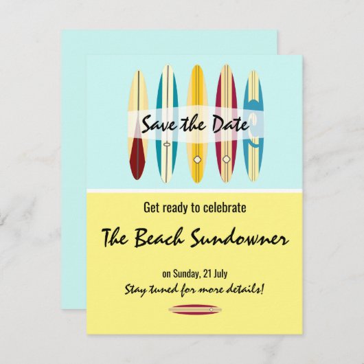 Vintage Longboards Save The Date (Vorne/Hinten)