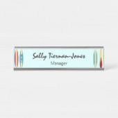 Vintage Longboards Schreibtischnamensplakette (Vorderseite )