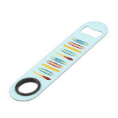 Vintage Longboards Speed Flaschenöffner (Vorderseite Schrägansicht)