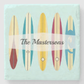 Vintage Longboards Steinuntersetzer (Vorderseite)