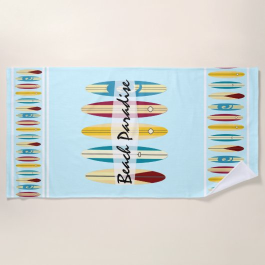 Vintage Longboards Strandtuch (Vorderseite)