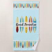 Vintage Longboards Strandtuch (Vorderseite)