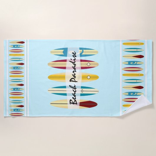 Vintage Longboards Strandtuch (Vorderseite)