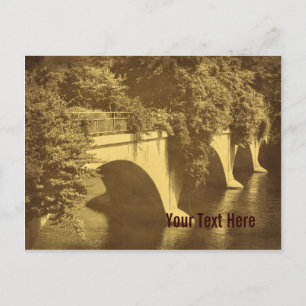 Vintage Look Bridge von Blume anpassbare Postca Postkarte