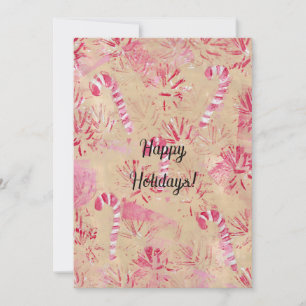 Vintage-Look-Candy-Cane-Herbstkarten Feiertagskarte