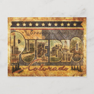 Vintage-Look Colorado-Postkarte Postkarte