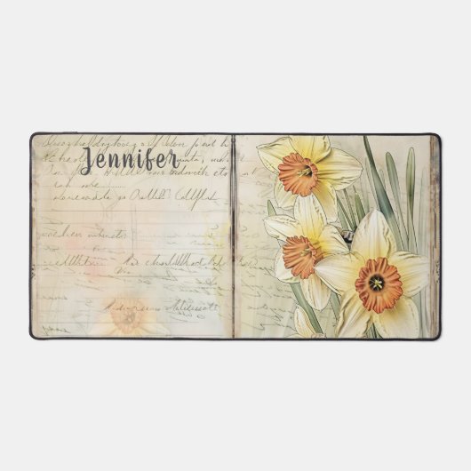 Vintage Look Dialoge und Skripte. Bearbeitbarer Na Schreibtischunterlage (Vorderseite)