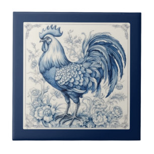 Vintage-Look Französischer Toile-Hahn Fliese