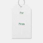 Vintage Look Green Yellow Ecru Patchwork  Geschenkanhänger (Rückseite)