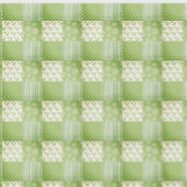 Vintage Look Green Yellow Ecru Patchwork  Geschenkpapier