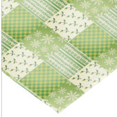 Vintage Look Green Yellow Ecru Patchwork  Geschirrtuch