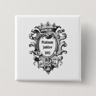Vintage-Look Platinum-Jubiläum 2022 Button